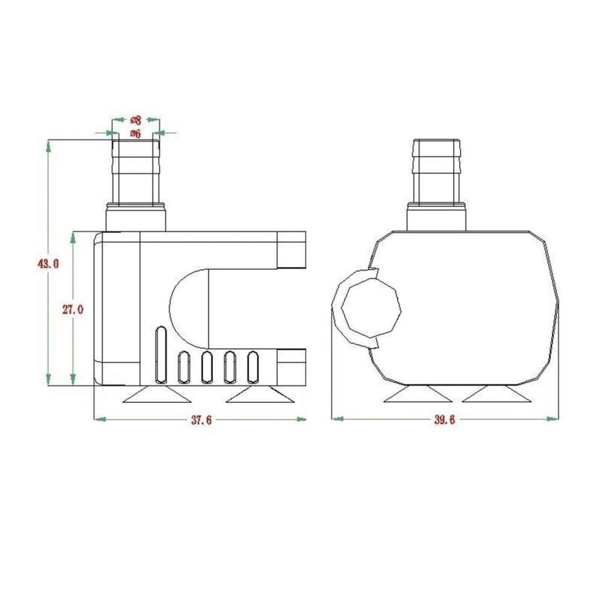Črpalka 5–12 V, 200 l/h