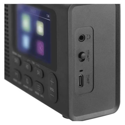 DAB DAB+ FM radio 3W/5V/4xAA črno