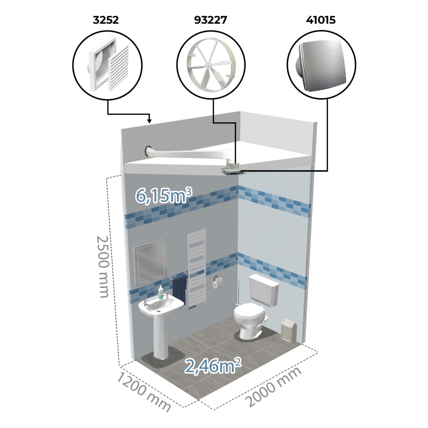 Dalap 41016 - Aksialni ventilator s časovnikom 100 BFAZ 16W/230V