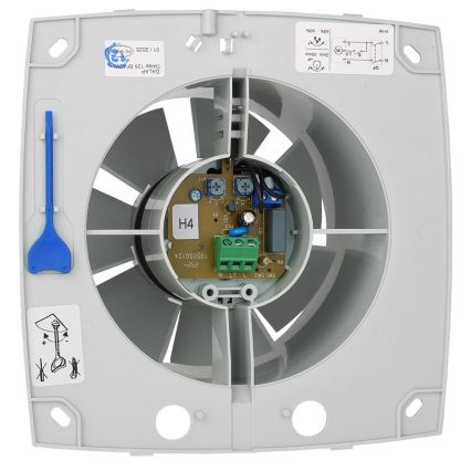 Dalap 41017 - Aksialni ventilator z časovnikom in senzorjem vlage 100 BFAZW 16W/230V