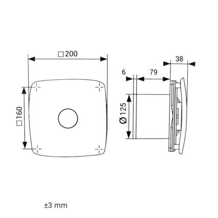 Dalap 41094zw - Aksialni ventilator z časovnikom 125 ONYX ZW 16W/230V