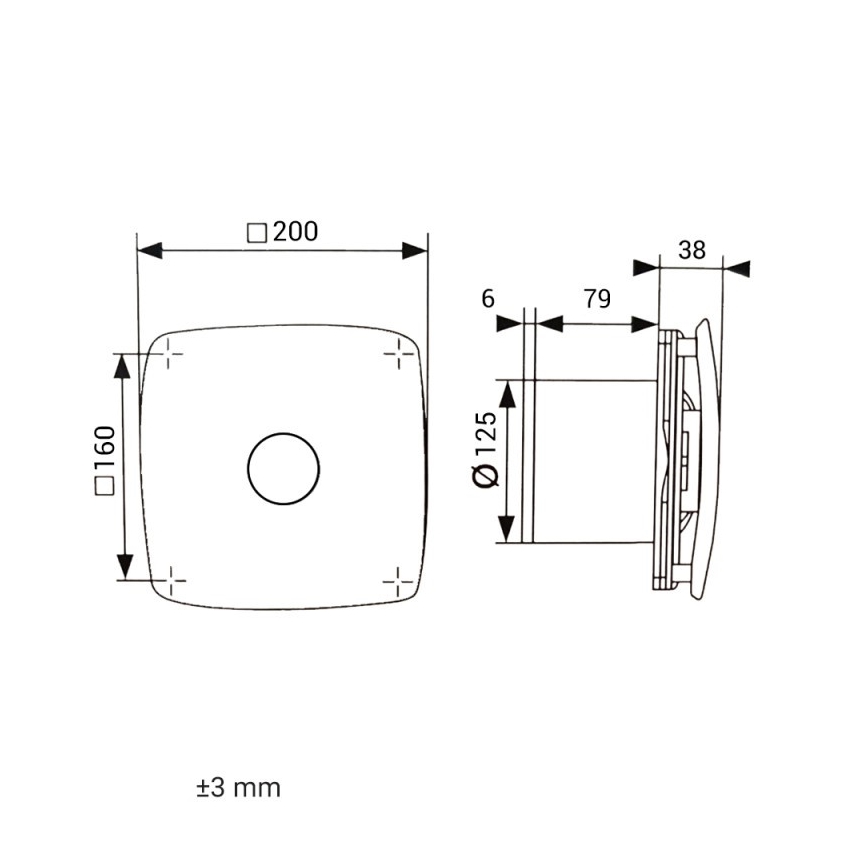 Dalap 41094zw - Aksialni ventilator z časovnikom 125 ONYX ZW 16W/230V