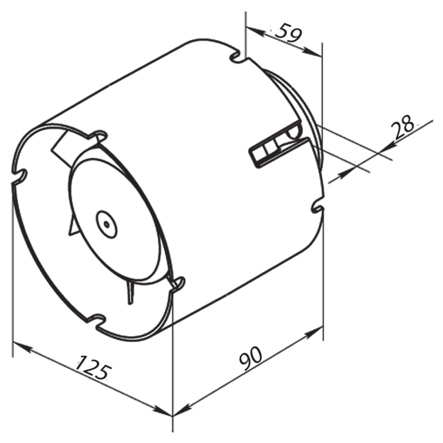 Dalap 41404 - Aksialni kanalni ventilator 125 SD 24W/230V