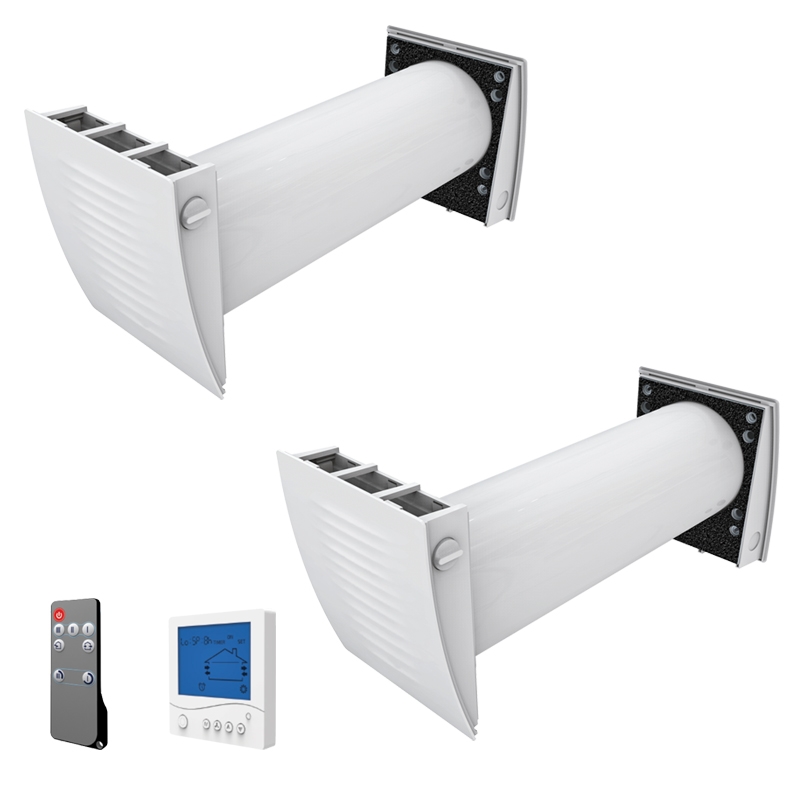 Dalap 55561 - Komplet 2x sobnih rekuperatorjev ZEPHIR SIMPLE DOUBLE 7,61W/230V