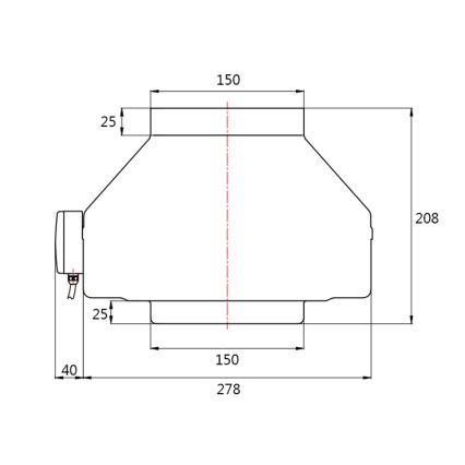Dalap 8130 - Radialni kanalski ventilator TURBINE M 150 100W/230V