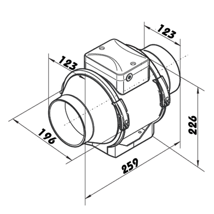 Dalap 8207 - Aksialni ventilator AP PROFI 125 29W/230V
