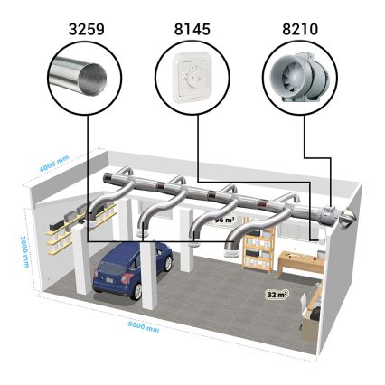 Dalap 8210 - Aksialni ventilator AP PROFI 150 50W/230V