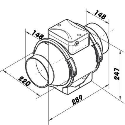 Dalap 8210 - Aksialni ventilator AP PROFI 150 50W/230V