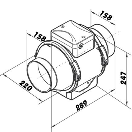 Dalap 8213 - Aksialni ventilator AP PROFI 160 50W/230V