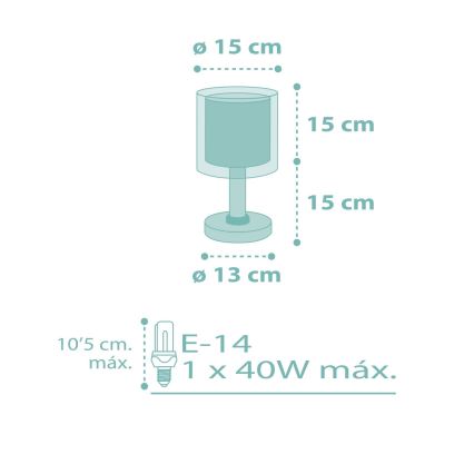 Dalber 41001H - Otroška lučka DOTS 1xE14/40W/230V