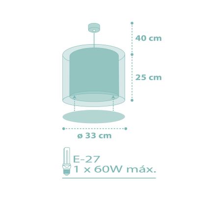 Dalber 41002H - Otroški lestenec DOTS 1xE27/60W/230V