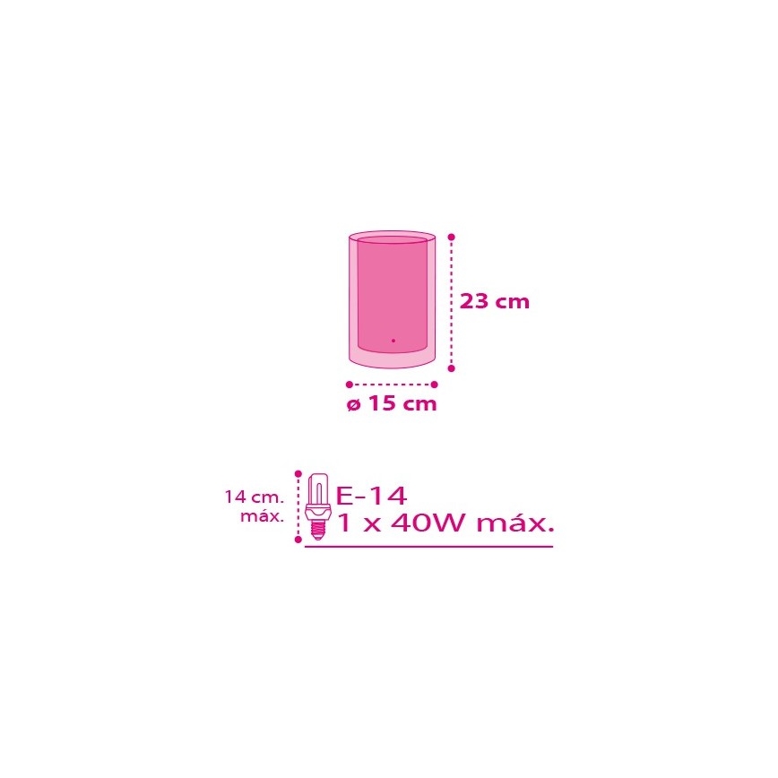 Dalber 41181 - Namizna svetilka CUORE 1xE14/40W/230V