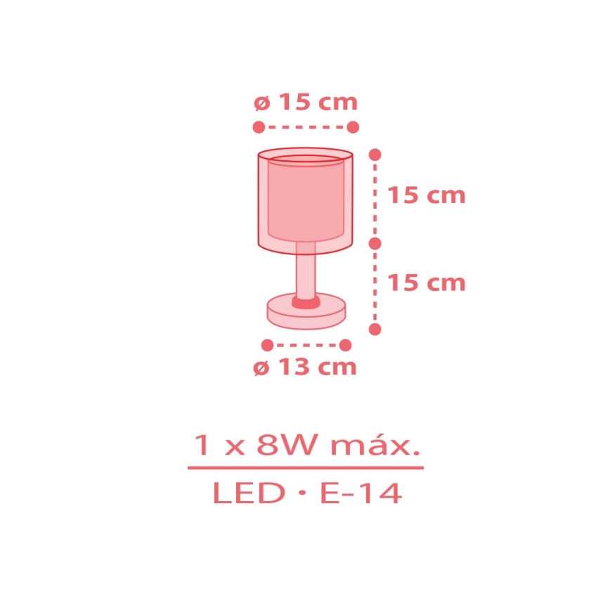Dalber 41191 - Otroška lučka RAINBOW 1xE14/8W/230V pisana