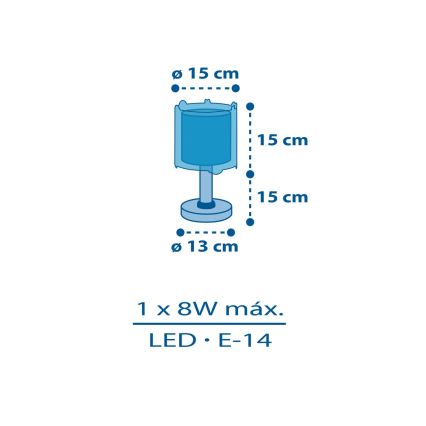 Dalber 41341N - LED otroška svetilka PLANETS 1xG4/4W/230V modra