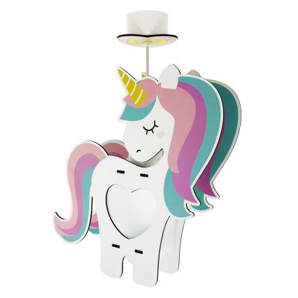 Dalber 41597 - Otroški lestenec UNICORN 1xE27/15W/230V