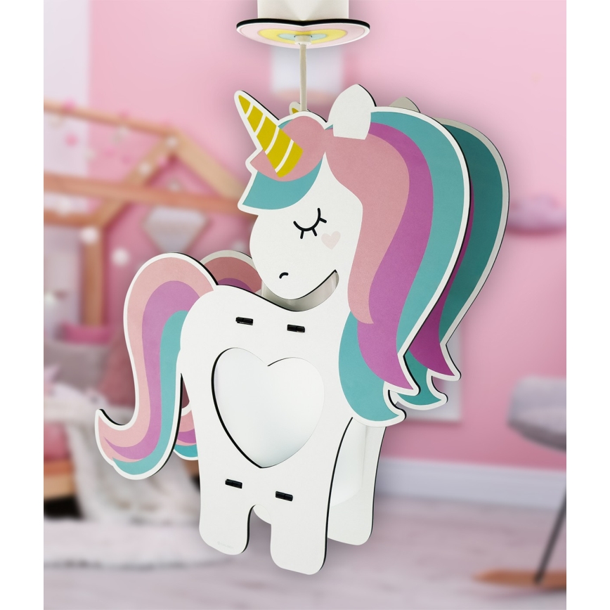 Dalber 41597 - Otroški lestenec UNICORN 1xE27/15W/230V