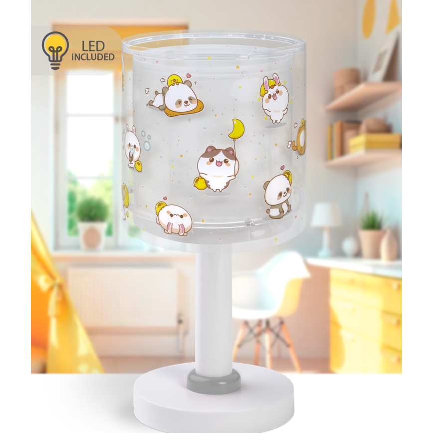 Dalber 41761E - LED otroška namizna svetilka KAWAII FRIENDS 1xG4/4W/230V siva