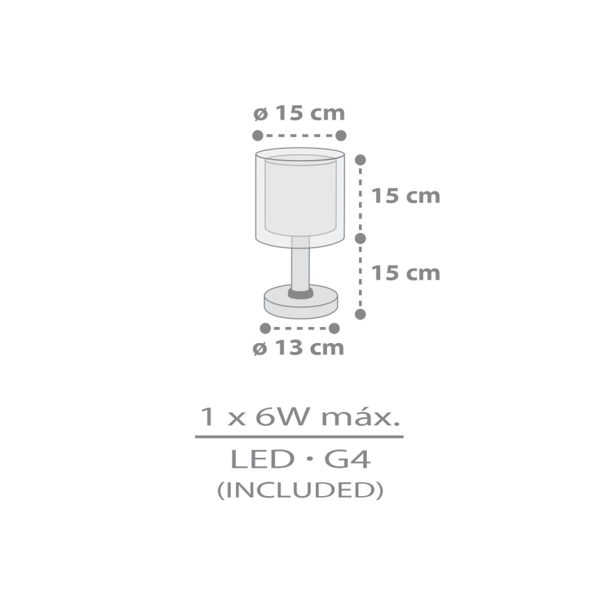 Dalber 41761E - LED otroška namizna svetilka KAWAII FRIENDS 1xG4/4W/230V siva