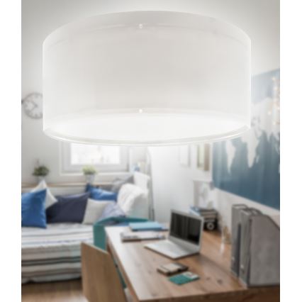 Dalber 42006E - Otroška stropna svetilka COLOR LIGHT 2xE27/15W/230V bela