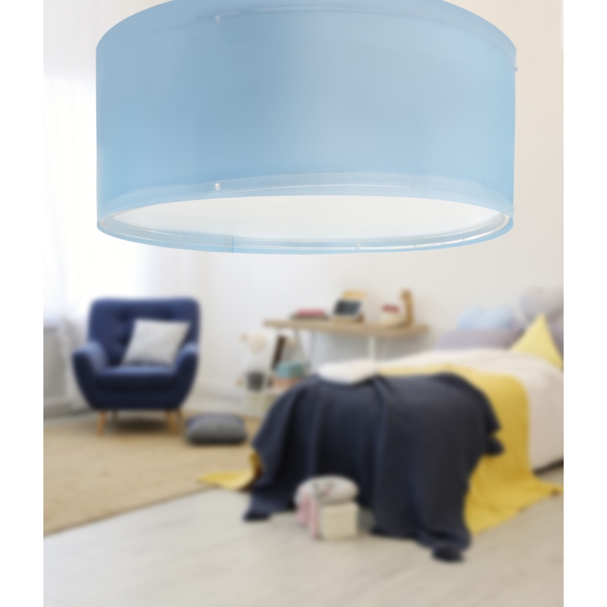 Dalber 42006T - Otroška stropna svetilka COLOR LIGHT 2xE27/15W/230V modra