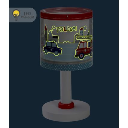 Dalber 60611N - LED otroška nočna lučka POLICE, 1x G4/4W/230V, večbarvna