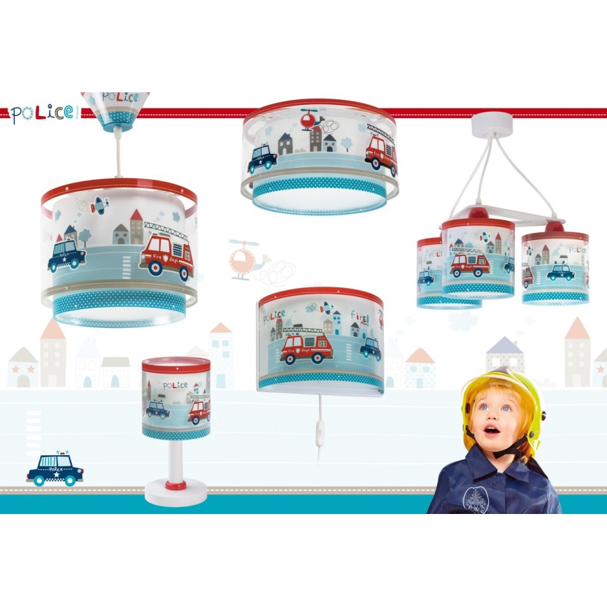 Dalber 60611N - LED otroška nočna lučka POLICE, 1x G4/4W/230V, večbarvna