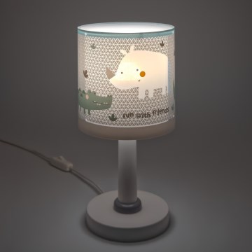 Dalber 60621N - LED otroška lučka RHINO&CROCO 1xG4/4W/230V siva