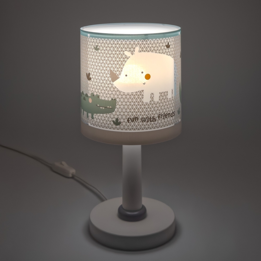 Dalber 60621N - LED otroška lučka RHINO&CROCO 1xG4/4W/230V siva