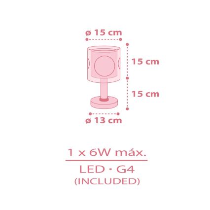 Dalber 60911 - LED Otroška nočna lučka PRINCESS DANCE 1xG4/4W/230V roza
