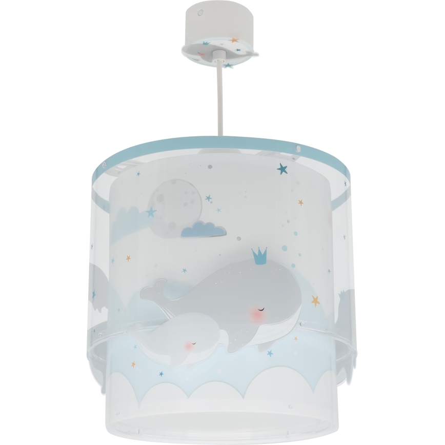 Dalber 61172T - Otroški lestenec WHALE DREAMS 1xE27/15W/230V modra