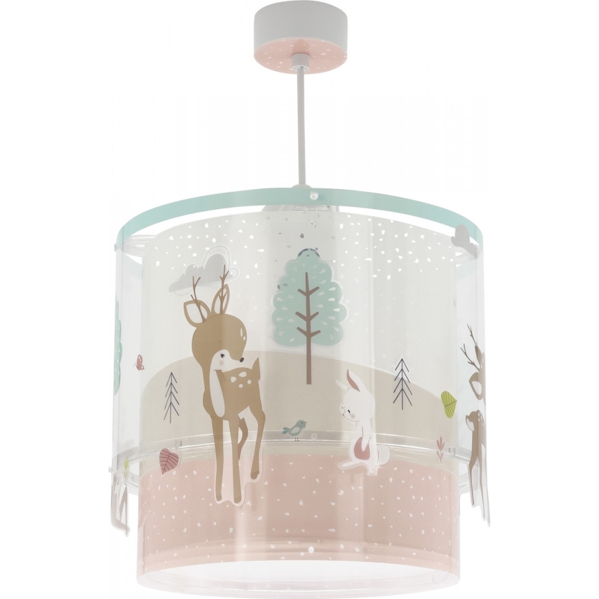 Dalber 61272 - Otroški lestenec LOVING DEER 1xE27/60W/230V