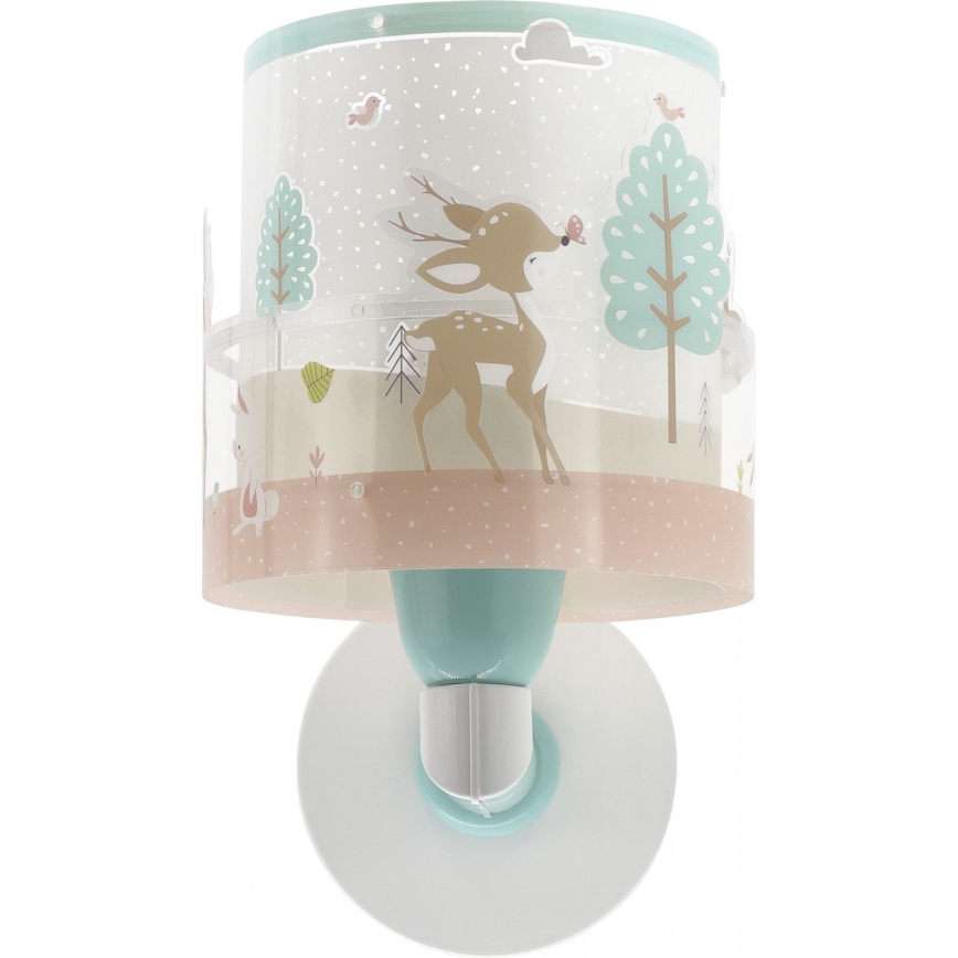 Dalber 61279 - Otroška stenska svetilka LOVING DEER 1xE27/60W/230V