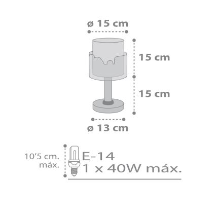 Dalber 61681 - Otroška lučka BABY TRAVEL 1xE14/40W/230V