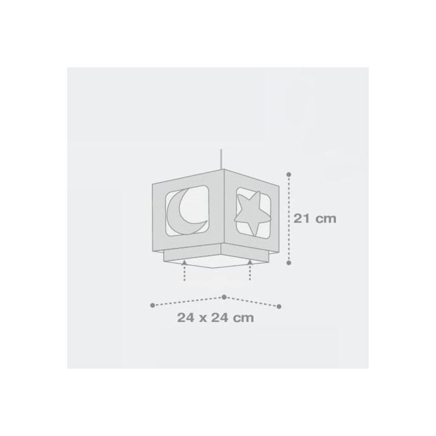 Dalber 63232E - Otroški lestenec MOON LIGHT 1xE27/60W/230V