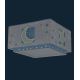 Dalber 63236T - Otroška stropna svetilka MOONLIGHT 2xE27/60W/230V modra