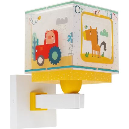 Dalber 63409 - Otroška stenska svetilka MY FARM 1xE27/15W/230V