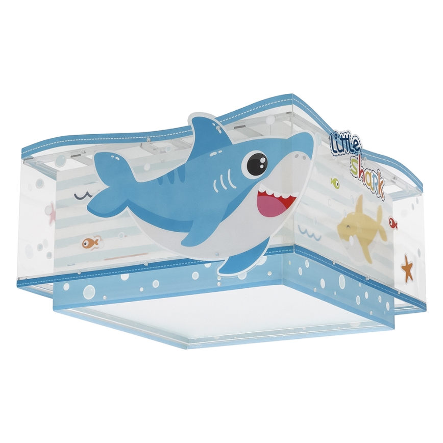 Dalber 63476 - Otroška stropna svetilka BABY SHARK 2xE27/60W/230V