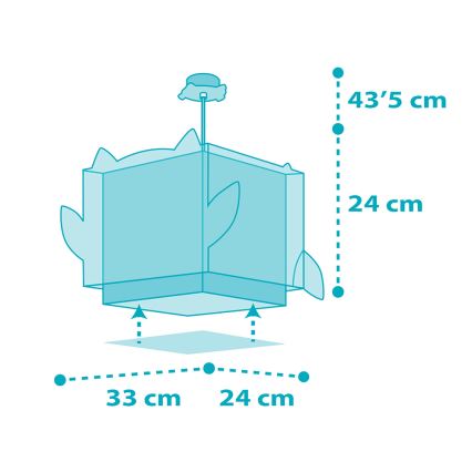 Dalber 64392 - Otroški lestenec LITTLE OWL 1xE27/60W/230V