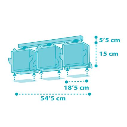 Dalber 64393 - Otroška stropna svetilka LITTLE OWL 3xE27/60W/230V