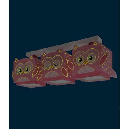 Dalber 64483 - Otroška stropna svetilka LITTLE FRIENDS 3xE27/15W/230V