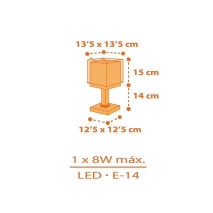 Dalber 64561N - LED otroška svetilka LITTLE TIGGER 1xG4/4W/230V, oranžna