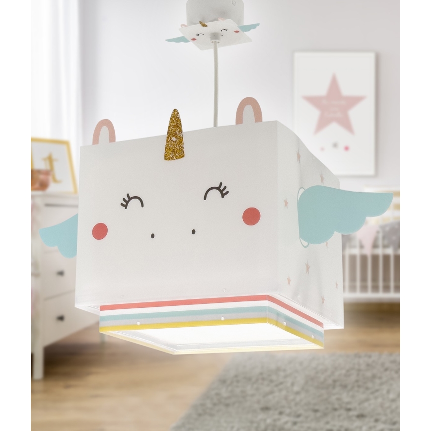 Dalber 64592 - Otroški lestenec LITTLE UNICORN 1xE27/15W/230V