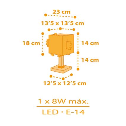 Dalber 64641 - Otroška mala svetilka LITTLE CHICKEN 1xE14/8W/230V