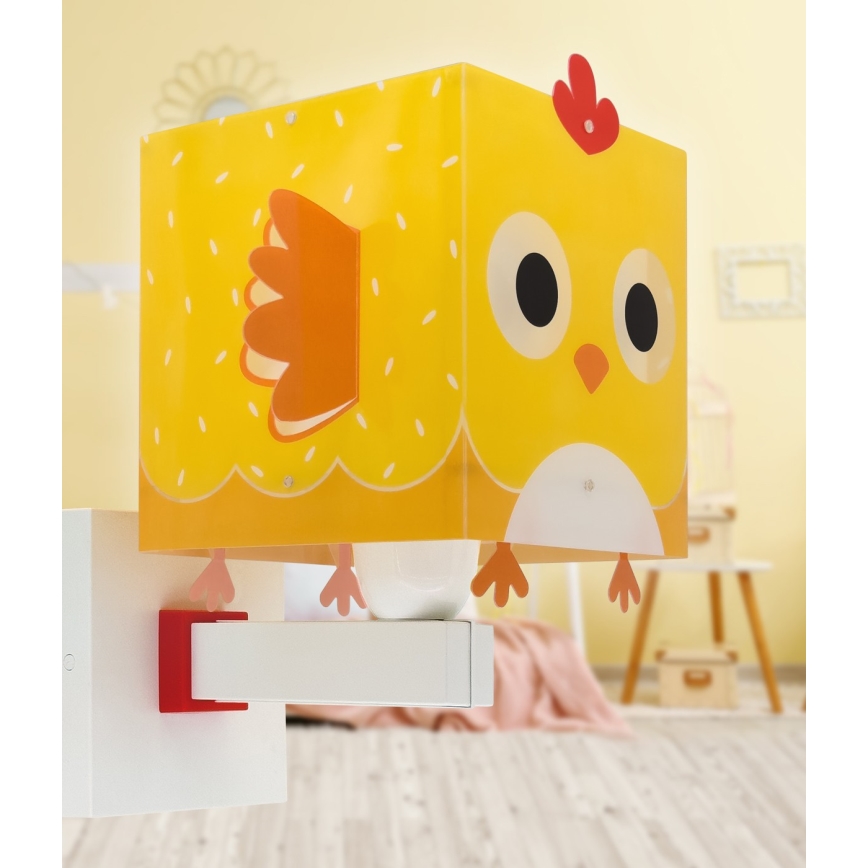 Dalber 64649 - Otroška stenska svetilka LITTLE CHICKEN 1xE27/15W/230V