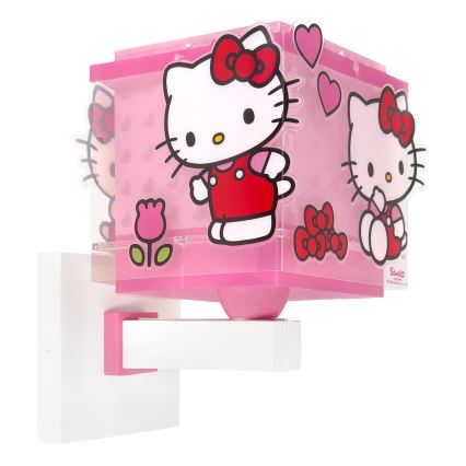 Dalber 73269 - Otroška stenska svetilka HELLO KITTY 1xE27/15W/230V rožnata