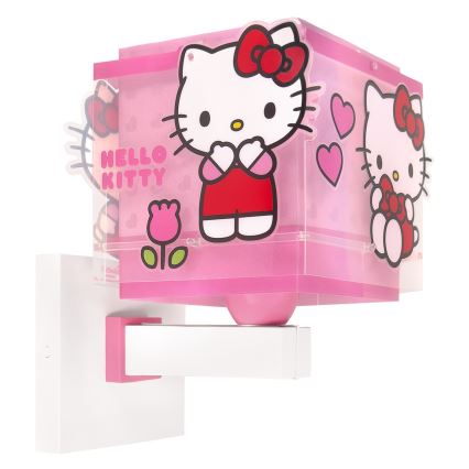 Dalber 73269 - Otroška stenska svetilka HELLO KITTY 1xE27/15W/230V rožnata