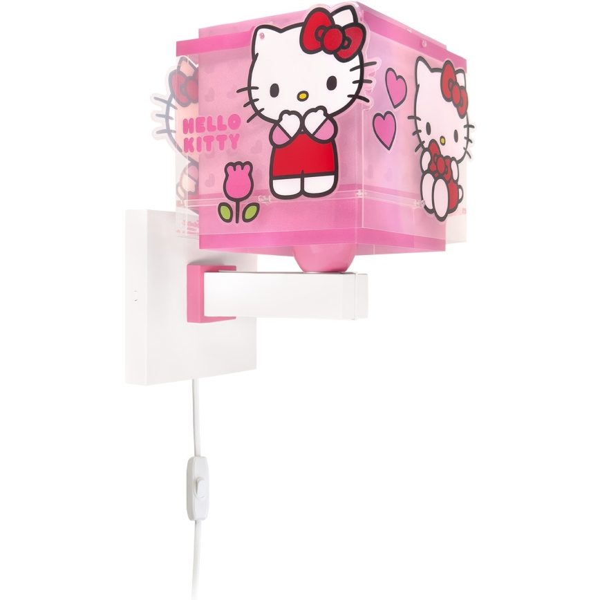 Dalber 73269 - Otroška stenska svetilka HELLO KITTY 1xE27/15W/230V rožnata