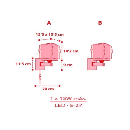 Dalber 73269 - Otroška stenska svetilka HELLO KITTY 1xE27/15W/230V rožnata