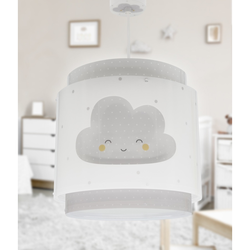 Dalber 76012E - Otroški lestenec BABY DREAMS 1xE27/15W/230V siva