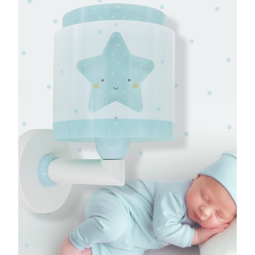 Dalber 76019T - Otroška stenska svetilka BABY DREAMS 1xE27/15W/230V modra